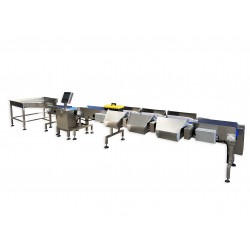 Conveyor belt type key sorting machine.