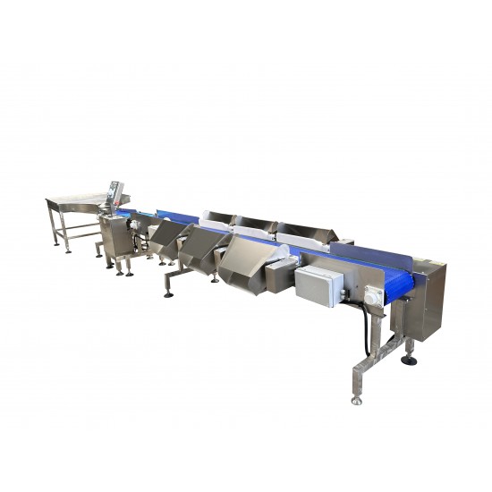 Conveyor belt type key sorting machine.